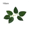 Dekorativa blommor 100st Silk Rose Leaves Diy Bride Bouquets Artificial Plants Craft Chile Decor Home Wedding Accessories