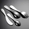 Dinware sets 1/4pcs roestvrijstalen kinderen bestek cartoon patroon snijwerk kindgerei schattige lepel vork set baby flatware voeding