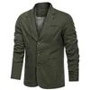 Abiti da uomo Blazer Primavera Autunno Giacca da uomo Giacca da uomo in cotone lavato Cappotto Casual Slim Fit Giacca da lavoro di lusso Bomber militare dell'esercito M-5XL 230322