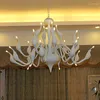 Lustres moderne Led cygne lustre pendentif pour salon chambre cuisine Loft nordique en fer forgé lumières éclairage intérieur