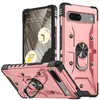 Cas anti-glissade de poignée à main pour Google Pixel 8a 8 7a 7 6 6a Pro Samsung A24 A34 A14 iPhone Phone Ring ShockProof Cover Cover Cover