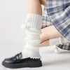 Skarpetki dla kobiet trwałe nogi średnia rurka dziewczyny w stylu Japonia Elastyczne podgrzewacze buty z dzianiny stos 1 para