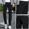 Men's Pants 2023 Men's Summer Fashion Solid Color Long Trousers Male Thin Breathable Casual Men Slim Skinny Pencil G239