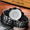 腕時計Crrju Menを見るQuartz Wristwatchステンレス鋼防水雄の時計リストクロノグラフRelogio Masculino Hodinky