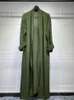 Odzież etniczna Sprężyna Maroko Abaya muzułmańska sukienka kobiety Indie Dubaj Arabski Abaya Print Turcja Eid Vestidos Kaftan Suknia Szata Musulman Long Dress 230322