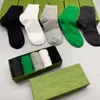 5 par/projektant pudełka G Skarpetki dla mężczyzn Kobiety swobodne czyste bawełniane pończochy unisex socki sportowe Absorbent