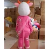 Hot Sales Pink Cow Mascot Costumes Cartoon theme fancy dress High School mascot Ad Apparel