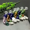 Coloured multi bubble right angle glass boiler Glass bongs Oil Burner Glass Water Pipes Oil Rigs Smoking