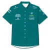 Herrpolos 2023 Fashion Cardigan Button Top Aston Martin Alonso Polo Shirt F1 Formel 1 Uniform Casual Wear för FANS032223H