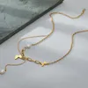 ペンダントネックレスシンプルバタフライ天然淡水真珠のステンレス鋼の女性ネックレス18Kリアルゴールドメッキ防水と抗ファディン