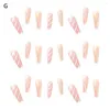 Faux Ongles 24Pcs Délicat Couverture Complète Faux Bâtons Accessoires De Maquillage Artificiel Nail Art