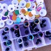 Doll Accessories 30 pcsBox Clear 3d Glitter Safety Eyes For Toys Puppet Crochet Plastic Toy Mix Size 910121416mm Amigurumi 230322