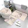 Carpets Geometric Bath Black White Marble Pattern Kitchen Mat Creative Design Home Door Pad Bedroom Foot Rug Bathroom Carpet Decor Set