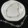 Colliers conçus frais et simples lettre D diamants en cristal pendentifs en perles boucle d'oreille bracelet pour femmes en cuivre dames filles bijoux de créateur HDS2 --- 007