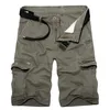 Men's Shorts Mens Military Cargo Summer army green Cotton men Loose MultiPocket Homme Casual Bermuda Trousers 40 230322