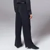 Stage Wear Latin Dance Pants Men Ballroom Performance Clothes Male Trousers Black Competition Cha JL5319