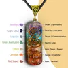 Charms Natural 7 Chakra Orgone Energy Energy Uzdrawianie Naszyjnik dla kobiet Kamienie Ochrona EMF Drop