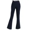 Lu Yoga Pants Groove Kvinnors höga midja Flare Pants Micro Flare Pant Tight Fit Abdominal Compression Show Body Movement