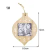 Décorations de Noël boule forme bois Po cadre bricolage pendentif multitaille cadeau de noël moderne Simple Style fête décor à la maison S3