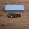 G3511 Pocket Folding Knife 8Cr18Mov Satin Drop Point Blade ABS med stålplåthandtag utomhus EDC Pocket -mappknivar 2 st/parti