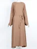 Vêtements ethniques Automne Femmes Élégantes Robe Musulmane Abaya Kaftans Casual Maroc Robes Femme Dubaï Turquie Islam Robe Longue Robe Femme Vestidos 230322