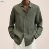 Camicie casual da uomo Camicie di lino per uomo Abbigliamento Chemise Homme Camisas De Hombre Camisa Masculina Ropa Hombre Blusas Vintage Roupas Masculinas Camicia 230322