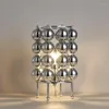 Table Lamps Nordic Stainless Steel Ball Lamp Living Room Space Vintage Study Bedroom Bedside Tiffany Necklace