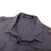 メンズカジュアルシャツメンズミリタリーシャツビジネススリムフィット半袖カジュアルシャツソリッドクイックドライ通気性男性衣服EURサイズ3XL 230322