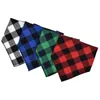 Dog Car Seat Covers 4 Pieces Dogs Cats Bandana Collar Pet Neckerchief Triangle Scarf Bulk Plaid Bibs For Small Medium And