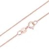 Ketens puur 18k rose gouden vaste ketting vrouwen kleine doosketen 40-45cml kenmerk au750