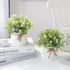 Decorative Flowers Potted Plants With Vases Christmas Decorations Diy Home Bathroom Windowsill Indoor Furnishings Bonsai Wedding Artificial