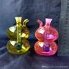 Petite gourde narguilé bongs accessoires Pipe à eau en verre Pipes à fumer Percolateur Bongs en verre Brûleur à mazout Conduites d'eau Rigs à pétrole Fumer