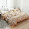 Filtar hputexin muslin filt säng blad design soffa resor andas stor mjuk kast para bomull sommar