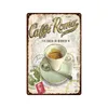 Rétro café métal étain signes Plaque métallique décoration murale Plaque cuisine Bar café rétro métal signes Art peinture cadeau 30X20 cm W03