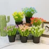 装飾的な花ボンサイシミュレーション人工植物偽のホームガーデン装飾ポグラルスタッフ
