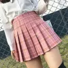 SKIRTS Coreia Mulheres JK Mini Cintura alta Estudantes uniformes escolares harajuku verão y2k garotas xadrez plised aline 230322