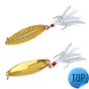 1pcs Spinner Spoon Spoon Lure 2.5/3.5/5/7/10/15/20G الطعم الصلب ضوضاء مضيئة الطعم الاصطناعي الاصطناعي