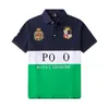 Polo europea e americana a maniche corte T-shirt grande ricamata da uomo in puro cotone 100% s-6XL