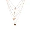 Pendant Necklaces 5 Piece Necklace Metal Leaves Egyptian Pharaoh Pyramid Heart For Women