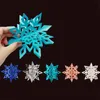 Juldekorationer snöflingor Ornament Vackra El Paper Winter 6st 3D1