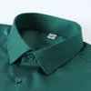 Camicie casual maschile maschile da uomo trattolata seta e stirpe da uomo senza tasca con tasca con le camicie da lavoro senza rughe morbide fluide con rughe morbide 230322