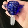 Multicolor animal face bubble bongs accessories Unique Oil Burner Glass Bongs Pipes Water Pipes Glass Pipe Oil Rigs Smoking with Dropper
