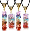 Charms Natural 7 Chakra Orgone Energy Healing Pendant Necklace For Women Stones EMF Protection Drop