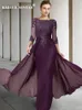 Party Dresses Purple Mother of the Bride Dresses Lace Dresses for Long Party Dresses Woman for Weddings Vestido de madrinha 230322