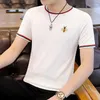 Designer Men's T Shirts For Bee Short Sleeve Casual Knitted Rands Tops Summer Fashion Round Neck Tees Shirt