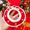 Dog Collars Pet Scarf Fade-Resistant Collar Hand-Knitted Shawl Cat