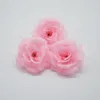 Decorative Flowers & Wreaths Yoshiko 8cm Silver Artificial Rose Flower Head For Wedding Decoration Valentine's Day Gift DIY Bear Fake Flores