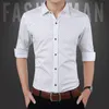 Męskie koszule jesień moda marka marek ubrania szczupłe męskie koszulę długoterminowe Mężczyźni Polka Dot Casual Men Shirt Social plus rozmiar M-5xl 230322