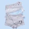 Mutandine 4PCSLOT Bambini Ragazzi Intimo Cartone animato Pantaloncini per bambini Neonato Bambino Boxer Strisce Adolescenti Mutande di cotone 230322