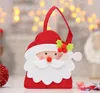 Noel Dekorasyonları Stil Kardan Adam Santa Elk Stickers Karikatür Bebek Hediye Çantaları Çocuk Şeker Çantası Elma